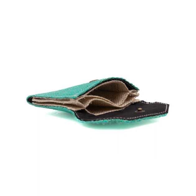 Teal jute card holder main image 1