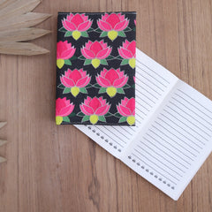 Lotus hand embroidered diary