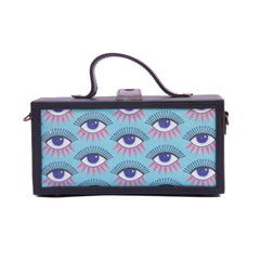Evil eye printed handcrafted crossbody clutch bag For Women