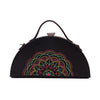Image of Mandala hand embroidered semi circle clutch bag by gonecase