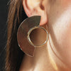 Image of Order online Round Brass Plate Earring- gonecase.in