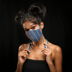 Blue Faces Handcrafted Masks