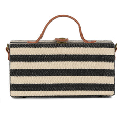 Black and White Stripes Clutch Bag for women