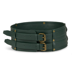 Order online Olive Green Double Buckle Belt- gonecase.in