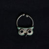 Image of Order online Owl Sterling Silver Septum Nose Pin Hand Painted- gonecase.in