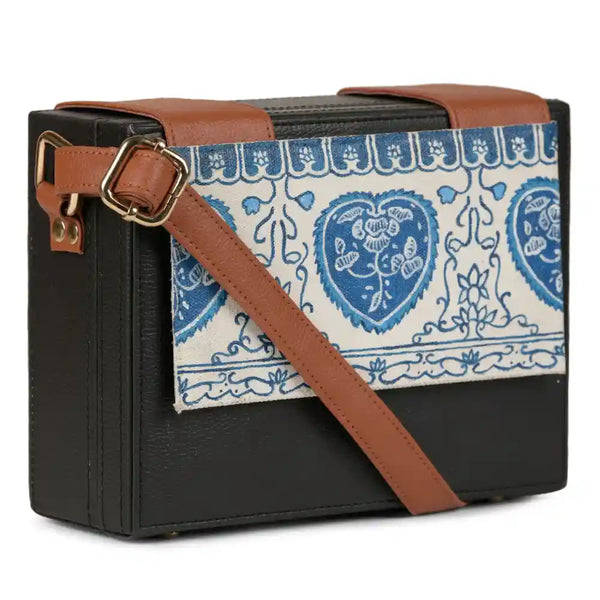 Mughal women hand-painted crossbody sling bag