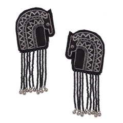 Horse Embroidered Earring