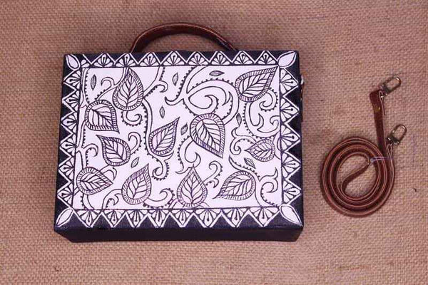 Madhubani Beads Embroidered crossbody Sling Bag for women