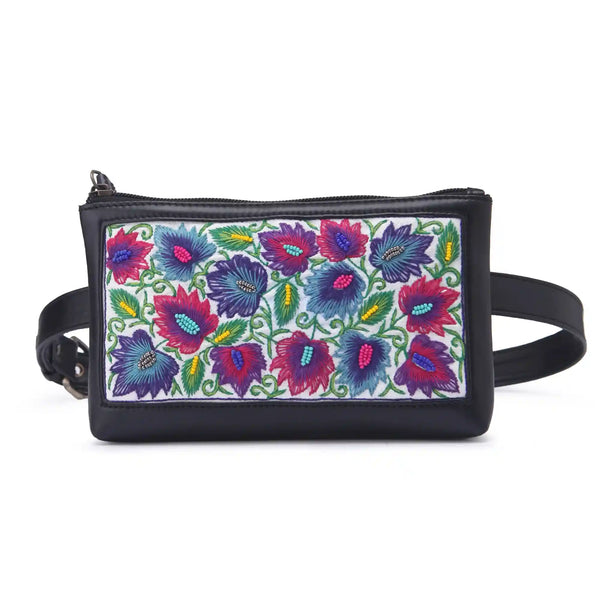 Flower Embroidery belt bag