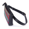 Image of order online Pink Dhaka embroidered belt bag- gonecase.in