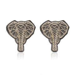 Elephant silver zari handcrafted earring