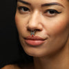 Image of Order online Nazar Battu Hand-Painted Sterling Silver Septum Nose Pin- gonecase.in