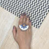 Image of Order online Manorama hand painted silver ring- gonecase.in