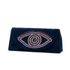 Image of Evil Eye Blue Hand Embroidered Sunglasses Cover