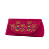 Image of Tropical Pink hand embroidered sunglasses cover