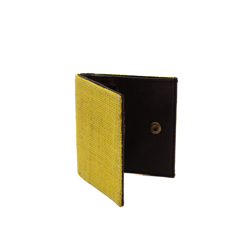 Yellow jute wallet