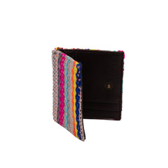 Multi color cotton jaquard wallet