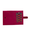 Image of Pink hand embroidered passport cover