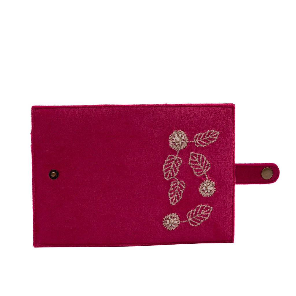 Pink leafy affair passport cover