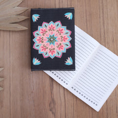 Mandala hand embroidered diary