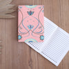 Image of Pastel pink hand embroidered diary