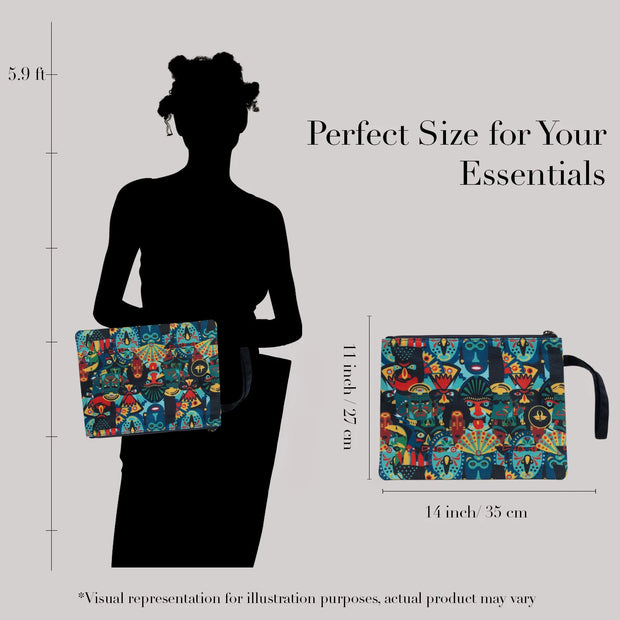 Aztec Wristlet Clutch Bag