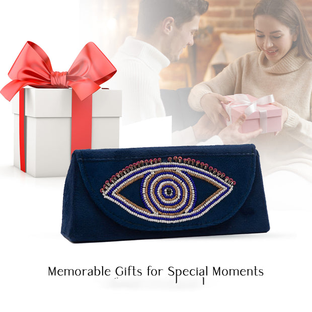 Evil Eye Blue Hand Embroidered Sunglasses gifts for her
