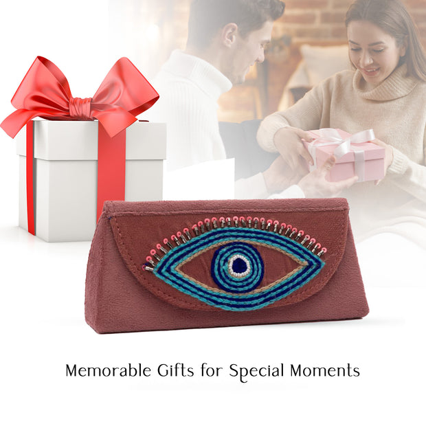 Evil Eye Nude Hand Embroidered Sunglasses gifts for her