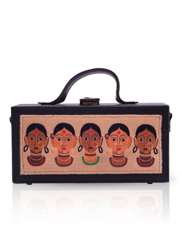 Sassy Naari printed crossbody clutch bag for women