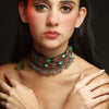 Image of Banware red hand embroidered choker