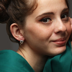 Nazar battu handcrafted sterling silver earring for women