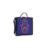 Image of Hamsa purple hand embroidered briefcase bag by gonecase