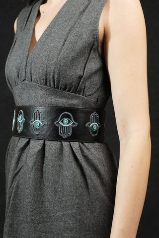 Order online Hamsa embroidered Handcrafted Belt- gonecase.in