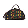 Image of Aztec hand embroidered semi circle clutch bag for women