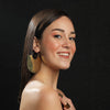 Image of order online Brass Plate Semi Circle Dangler Earring- gonecase.in