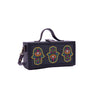 Image of Hamsa multi colored hand embroidered crossbody clutch bag for women