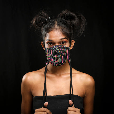 Black Handcrafted Faces Mask