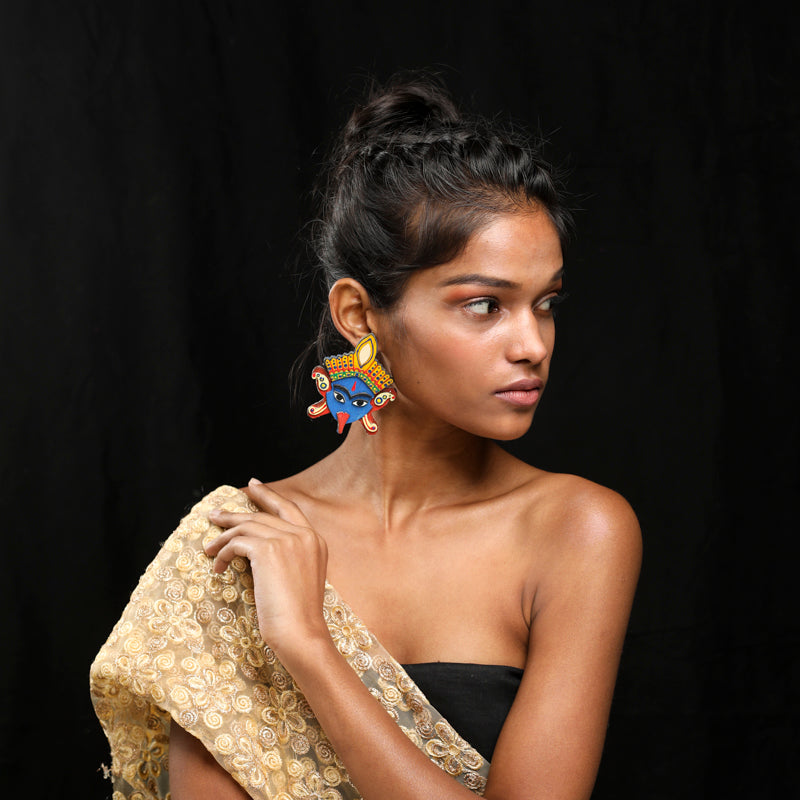 Maa Kaali Hand Painted Earring