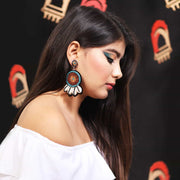 Wood Embroidery Earrings ,Earrings, gonecasestore - gonecasestore