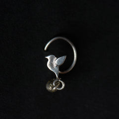 Bird silver nosepin