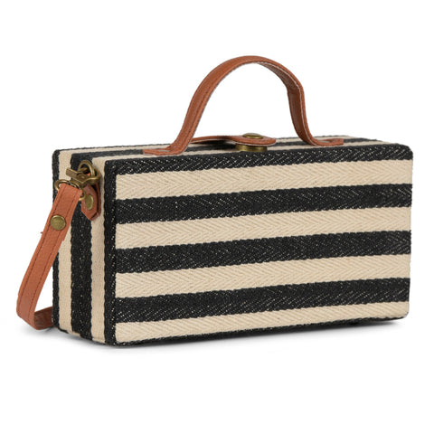 Order online Black and White Stripes Clutch Bag- gonecase.in