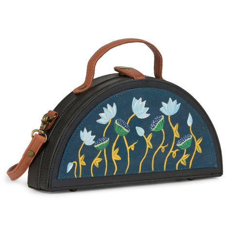 Order online Pichwai Green Hand Painted Bag- gonecase.in