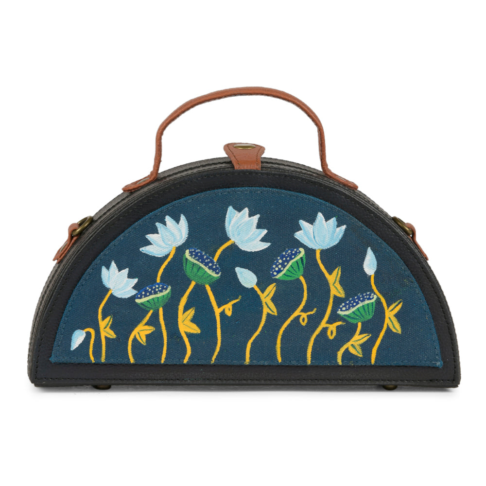 Order online Pichwai Green Hand Painted Bag- gonecase.in