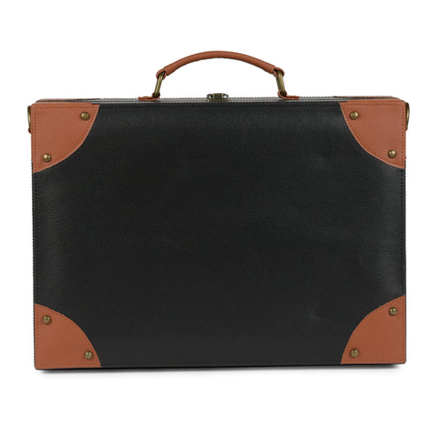 Black brown Laptop briefcase