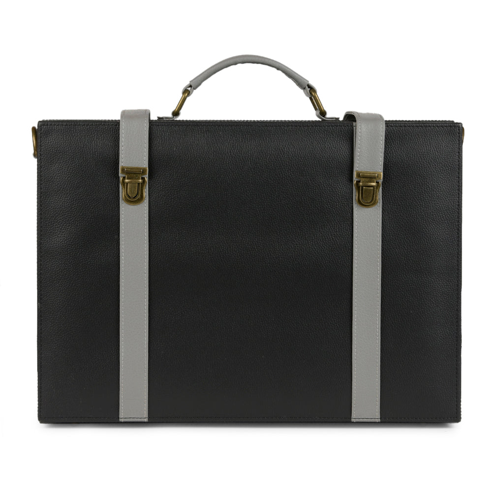 Grey Black Laptop Briefcase
