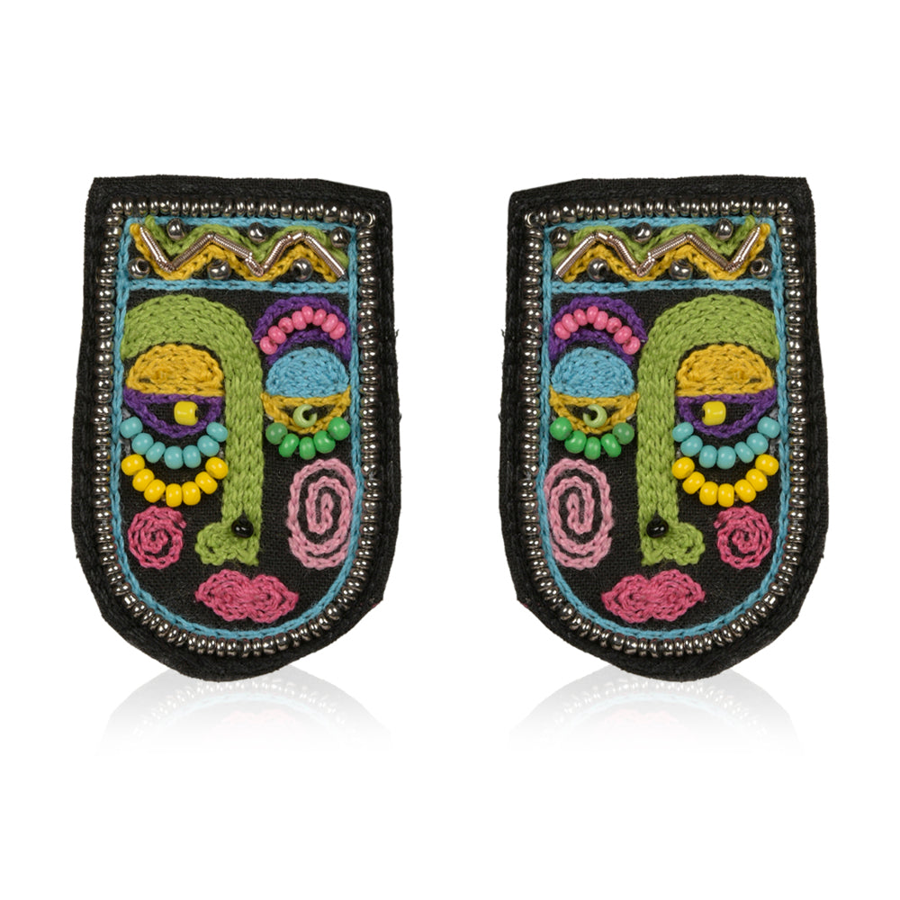 Chehra Hand embroidered Earring
