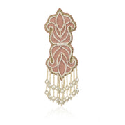 Mutiyaar white embroidered earring