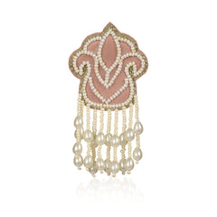 Mutiyaar small white embroidered earring