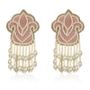 Image of Mutiyaar small white embroidered earring