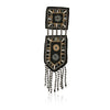 Image of Banjaran long black embroidered earring by gonecase